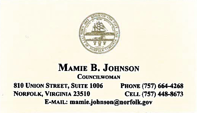 Mamie B Johnson, Councilwoman
